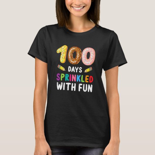 100人の日に100日目のおもしろいを振りかける Tシャツ (正面)