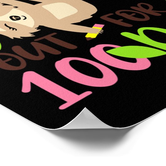 100人の日のためのアウト100の日の学校のギフト ポスター (角)