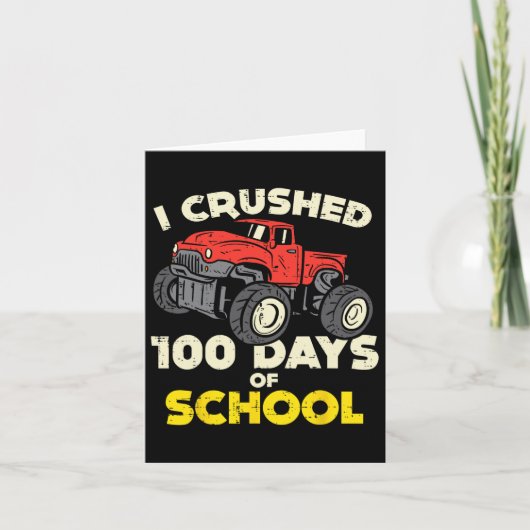 100人の日スクールモンスタートラックを粉砕100日目 カード (正面)