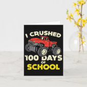 100人の日スクールモンスタートラックを粉砕100日目 カード (黄色い花)