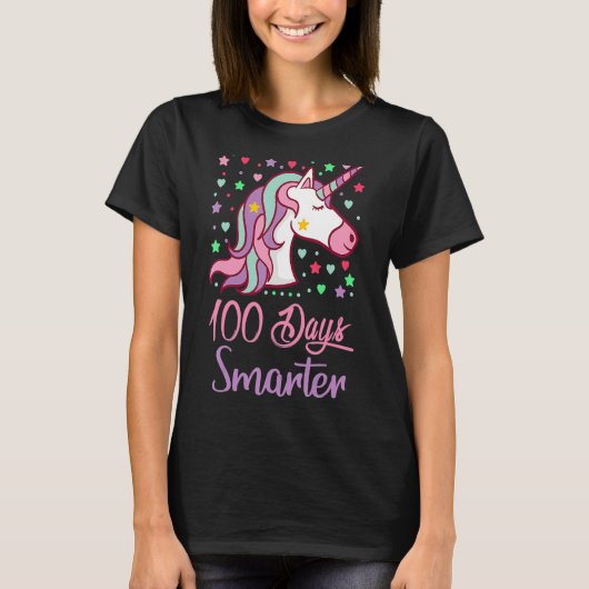 100人の日頭が切れる女子ユニコーン100日目 Tシャツ (正面)