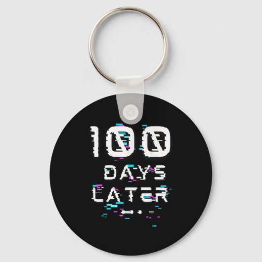 100人の日100日後の学校問題 キーホルダー (正面)