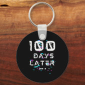 100人の日100日後の学校問題 キーホルダー (正面)