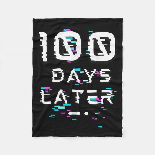 100人の日100日後の学校問題 フリースブランケット (正面)