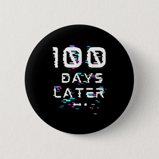 100人の日100日後の学校問題 缶バッジ (正面)
