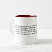 100人の理性的な海賊 ツートーンマグカップ (正面左)