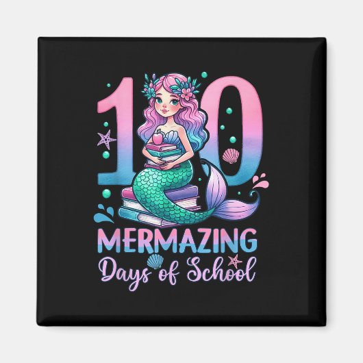 100人学校のマーメイドの日100日 マグネット (正面)