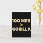 100人対1 Gorilla 100おもしろい人以上 カード (黄色い花)