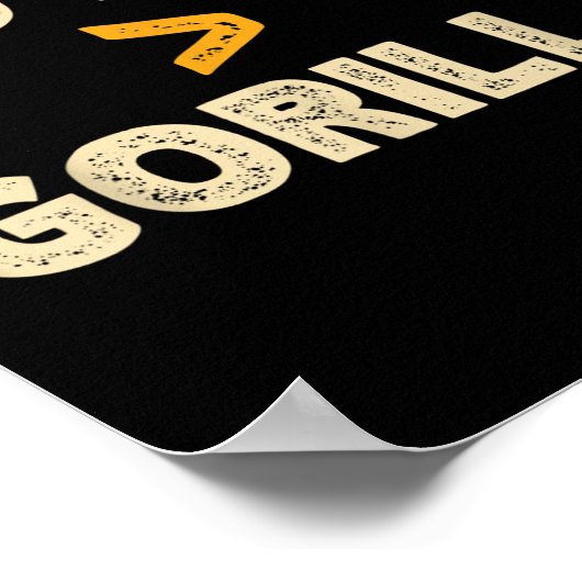 100人対1 Gorilla 100おもしろい人以上 ポスター (角)