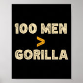 100人対1 Gorilla 100おもしろい人以上 ポスター (正面)