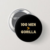 100人対1 Gorilla 100おもしろい人以上 缶バッジ (正面&裏面)