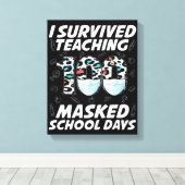 100人生き延びの仮面の学校日 キャンバスプリント (インサイチュ (ウッドフロア))