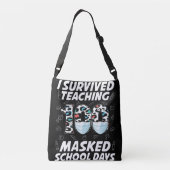 100人生き延びの仮面の学校日 クロスボディバッグ (裏面)