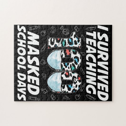 100人生き延びの仮面の学校日 ジグソーパズル (横)