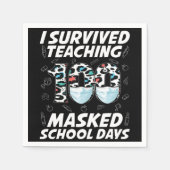 100人生き延びの仮面の学校日 スタンダードカクテルナプキン (正面)