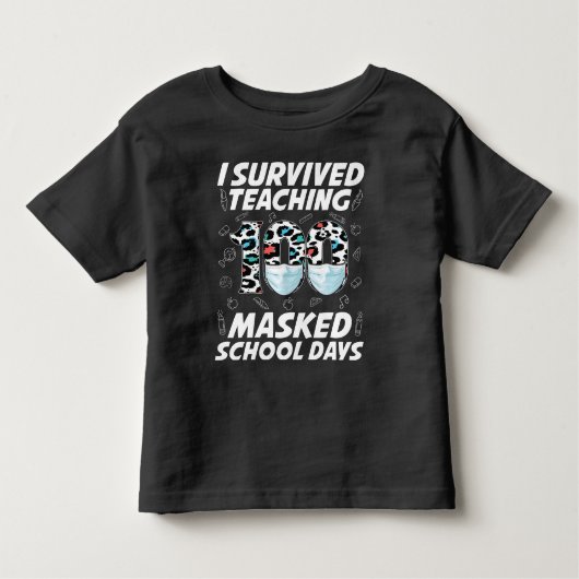 100人生き延びの仮面の学校日 トドラーTシャツ (正面)