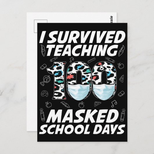 100人生き延びの仮面の学校日 ポストカード (正面/裏面)