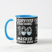 100人生き延びの仮面の学校日 マグカップ (左)