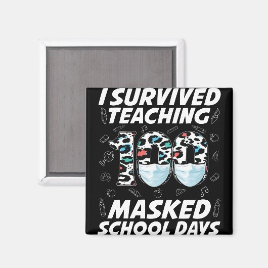 100人生き延びの仮面の学校日 マグネット (正面/裏面)