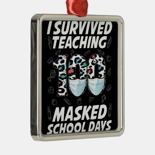 100人生き延びの仮面の学校日 メタルオーナメント (右)