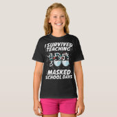 100人生き延びの仮面の学校日 Tシャツ (正面フル)