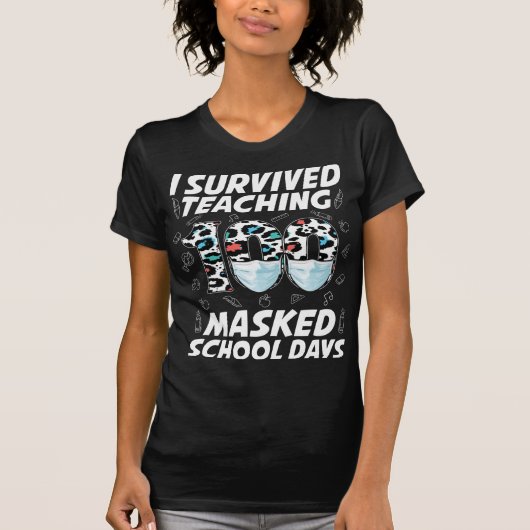 100人生き延びの仮面の学校日 Tシャツ (正面)