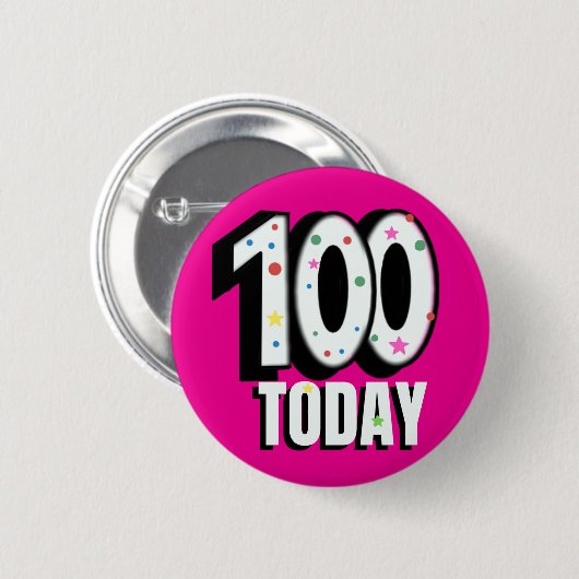 100今日100歳 缶バッジ (正面&裏面)