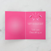 100今日、赤ワインのグラスパーソナライズされた、 カード (内部)