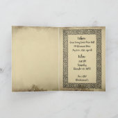 100代のアンティークストーリーブックページ100誕生日 招待状 (内部)