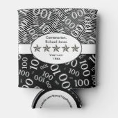 100代誕生日白黒 缶クーラー (正面)