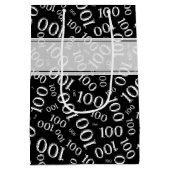 100代誕生日黒番パターン ミディアムペーパーバッグ (裏面)