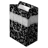 100代誕生日黒番パターン ミディアムペーパーバッグ (裏面アングル)