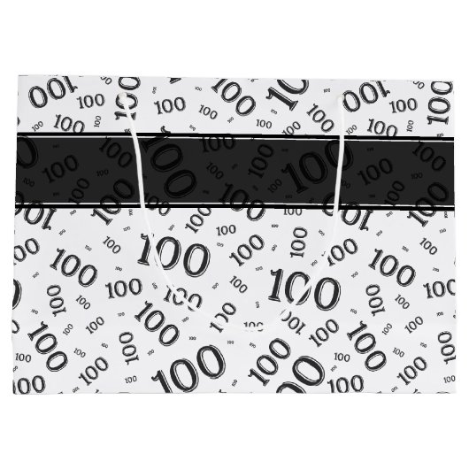 100代誕生日黒番パターン ラージペーパーバッグ (裏面)