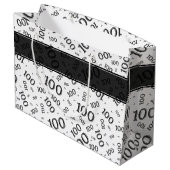 100代誕生日黒番パターン ラージペーパーバッグ (裏面アングル)