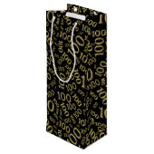 100代誕生日黒番パターン ワインギフトバッグ (裏面アングル)