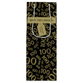 100代誕生日黒番パターン ワインギフトバッグ (正面)