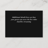 100仮想シャワー写真結婚のライブチャット予算 アドバイスカード (裏面)