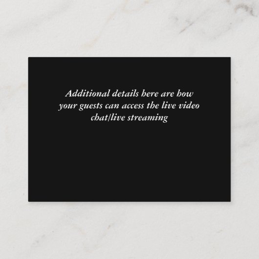 100仮想シャワー写真結婚のライブチャット予算 アドバイスカード (裏面)