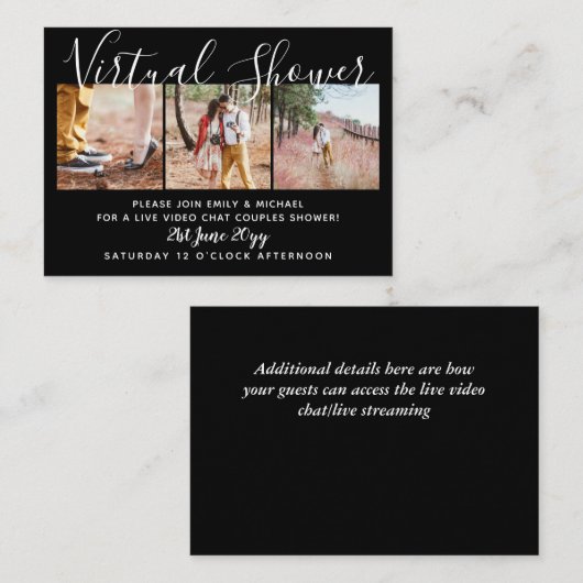 100仮想シャワー写真結婚のライブチャット予算 アドバイスカード (正面/裏面)