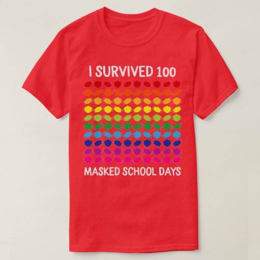 100仮面生き延び学校日100日Sch Tシャツ (デザイン正面)