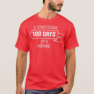 100仮面生き延び学校日5年生おもしろい Tシャツ