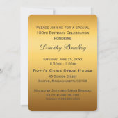 100位誕生祝いロードデンドロン招待状 招待状 (裏面)