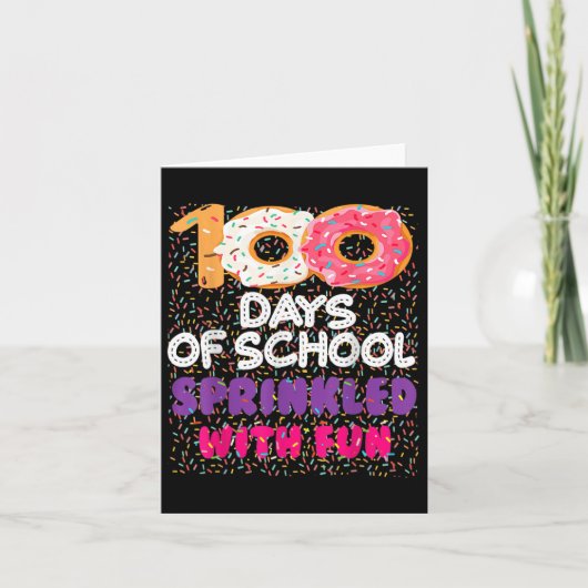 100個の日がおもしろいドーナツを振りかけ100日目 カード (正面)