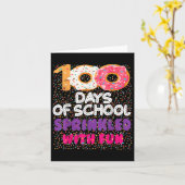 100個の日がおもしろいドーナツを振りかけ100日目 カード (黄色い花)