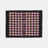 100個の日におもしろいドーナツ100個の日Smartte フリースブランケット (正面(横))