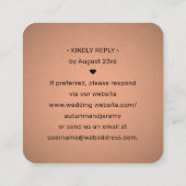 100個セットQRコード招待状 偽の銅箔封筒 スクエア名刺 (裏面)