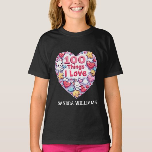 100個好きなもの»かわいいデザイン – かわいい Tシャツ (正面)