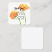 100個。フラットサンキューカード – スモールビジネス スクエア名刺 (正面/裏面)