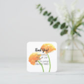 100個。フラットサンキューカード – スモールビジネス スクエア名刺 (スタンド正面)