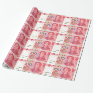 100元の中国のなお金の包装紙 ラッピングペーパー